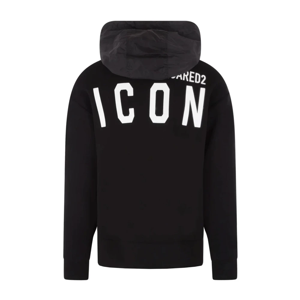 Dsquared2 Gewatteerde Hoodie Jas Black Heren