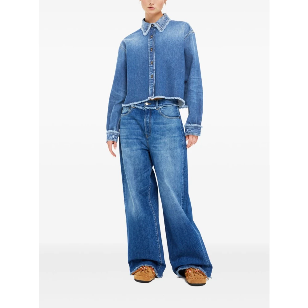 Alanui Blauwe Blouse met Lange Mouwen Blue Dames