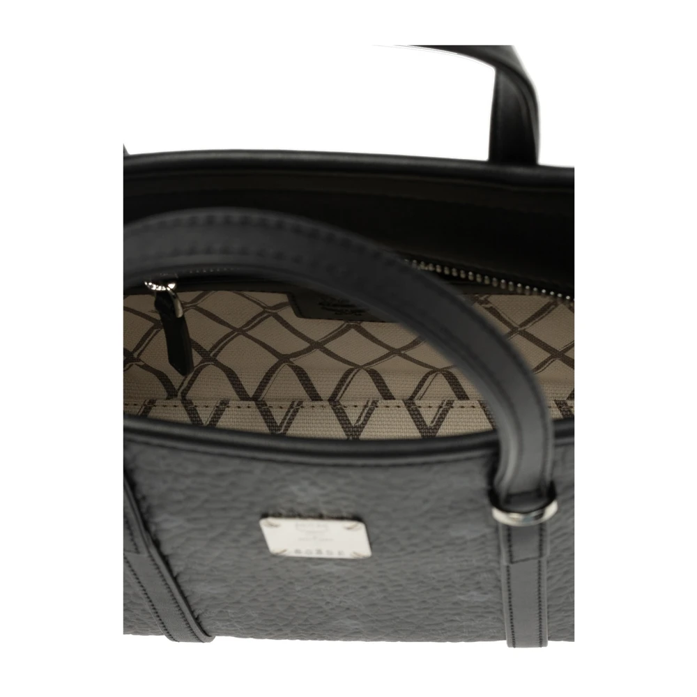 MCM Schoudertas met logo Black Dames