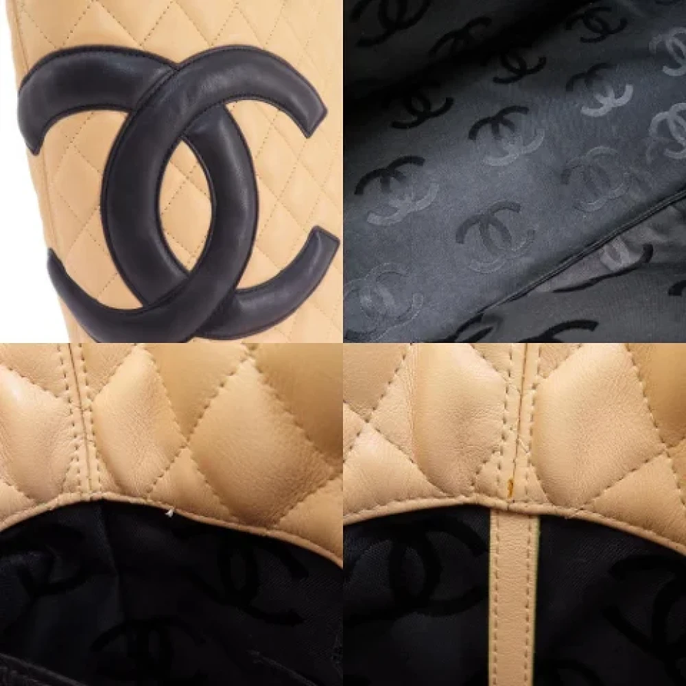 Chanel Vintage Pre-owned Fabric totes Beige Dames
