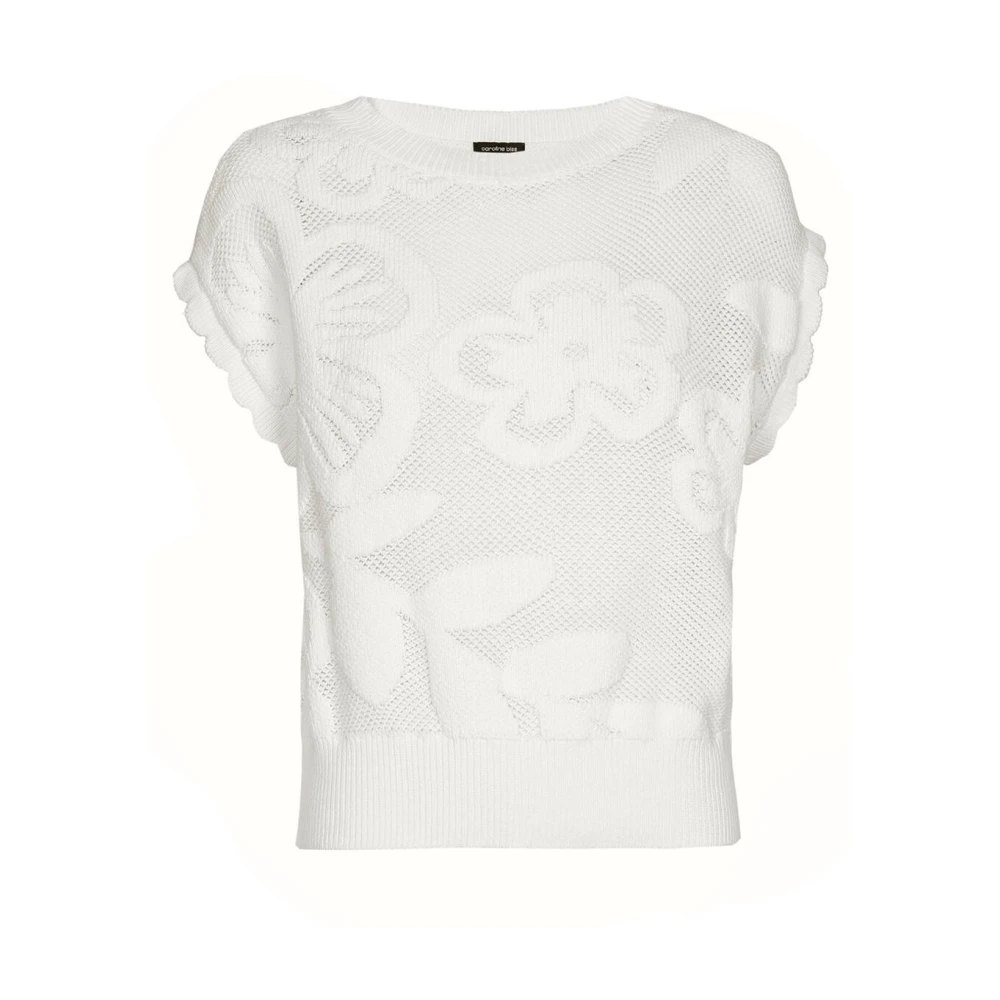 Caroline Biss Top met korte mouwen White Dames