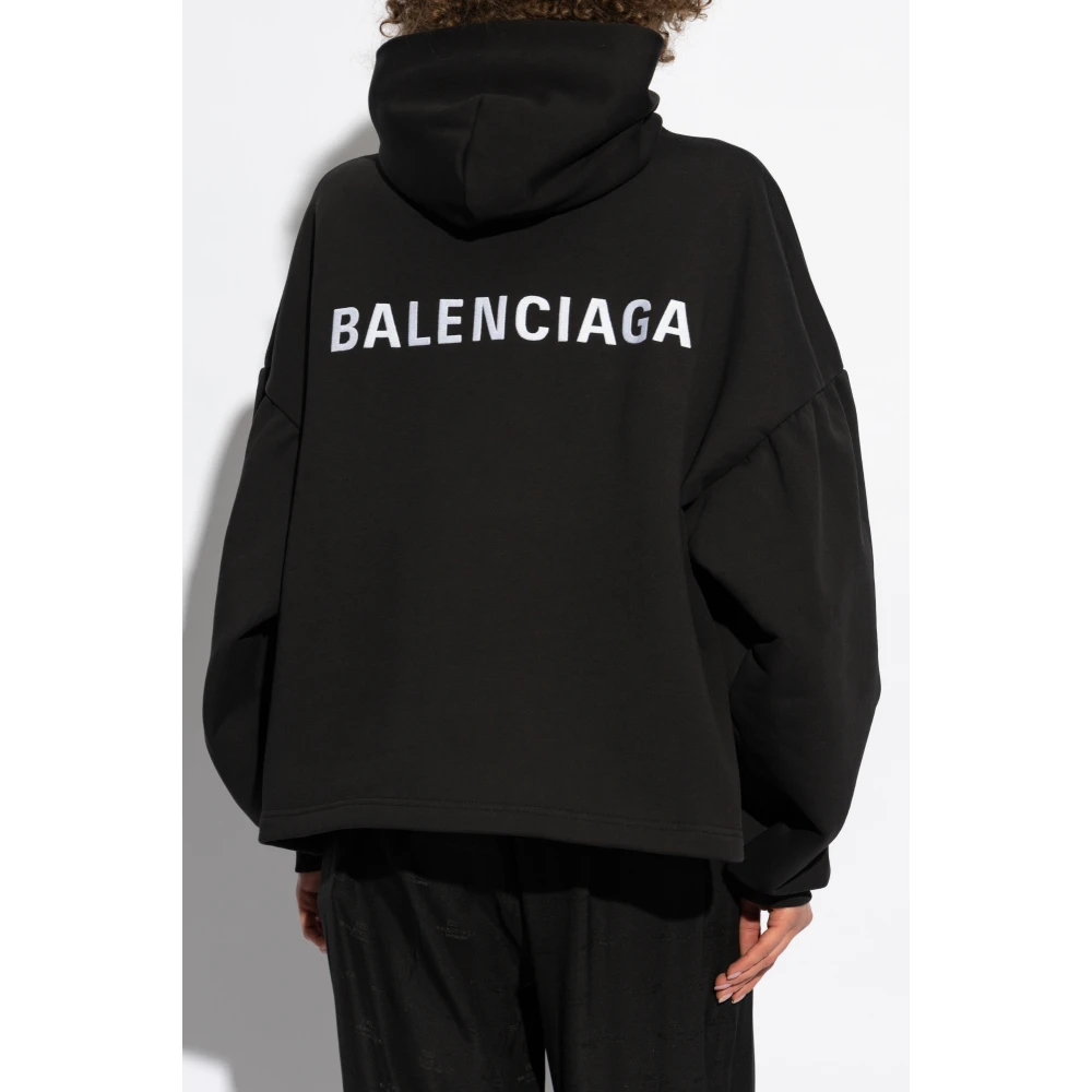 Balenciaga Sweatshirt met logo Black Dames