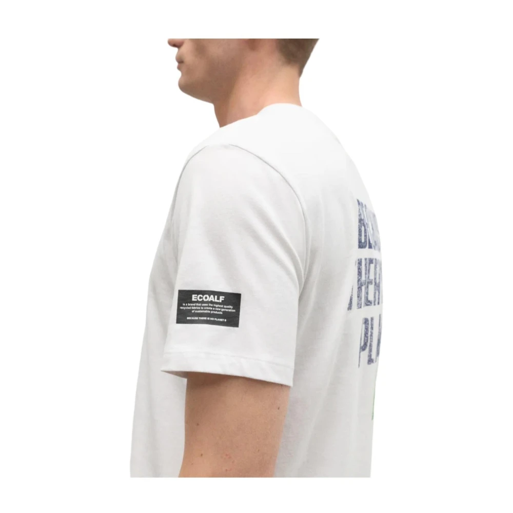 Ecoalf Wit Heren Klassieke Ronde Hals T-shirt White Heren