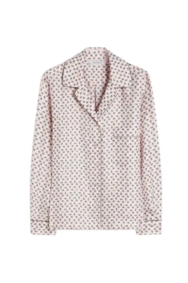 Semi-fitted Printed Silk Shirt