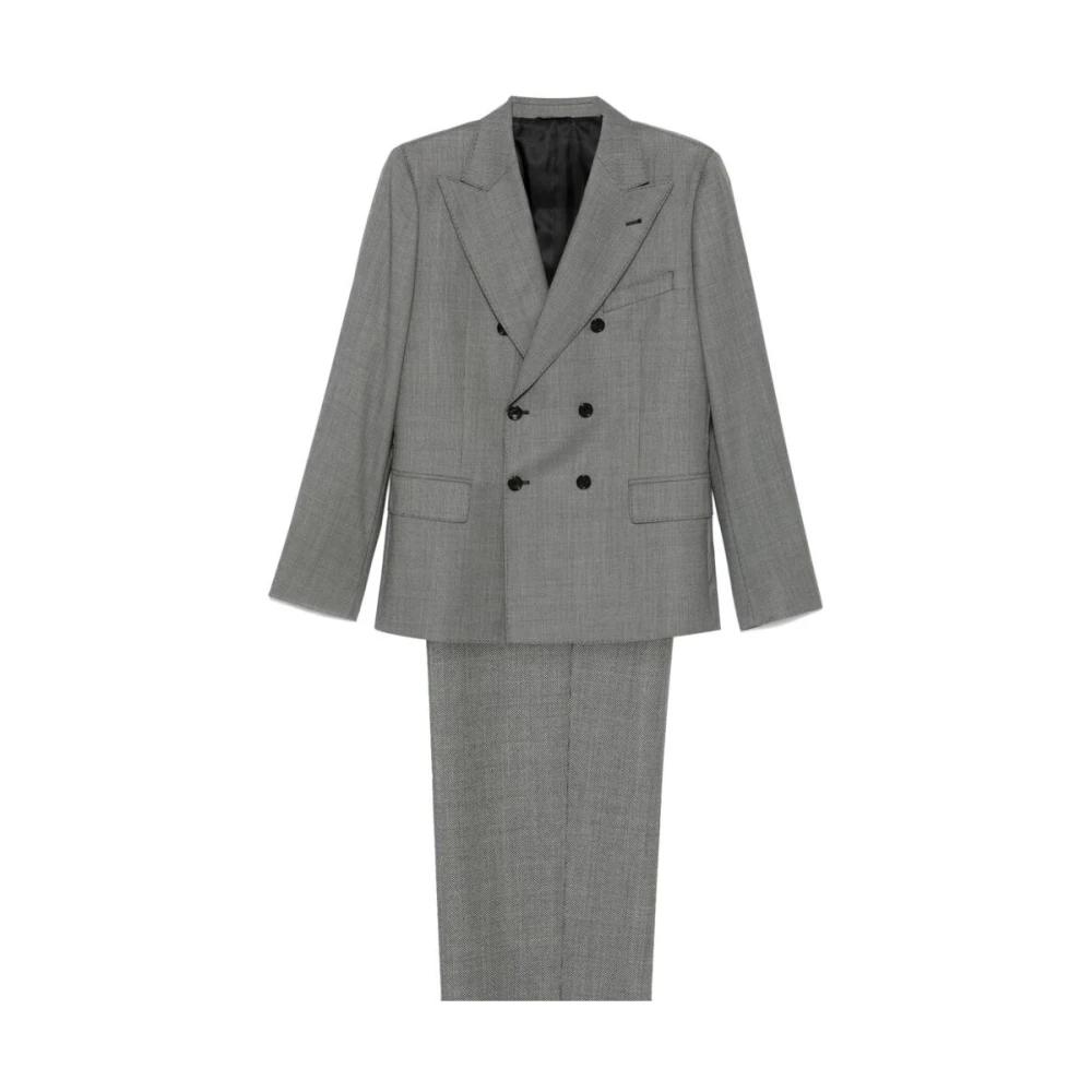 Reveres 1949 Micro-Dot Blazer en Broek Set Gray Heren