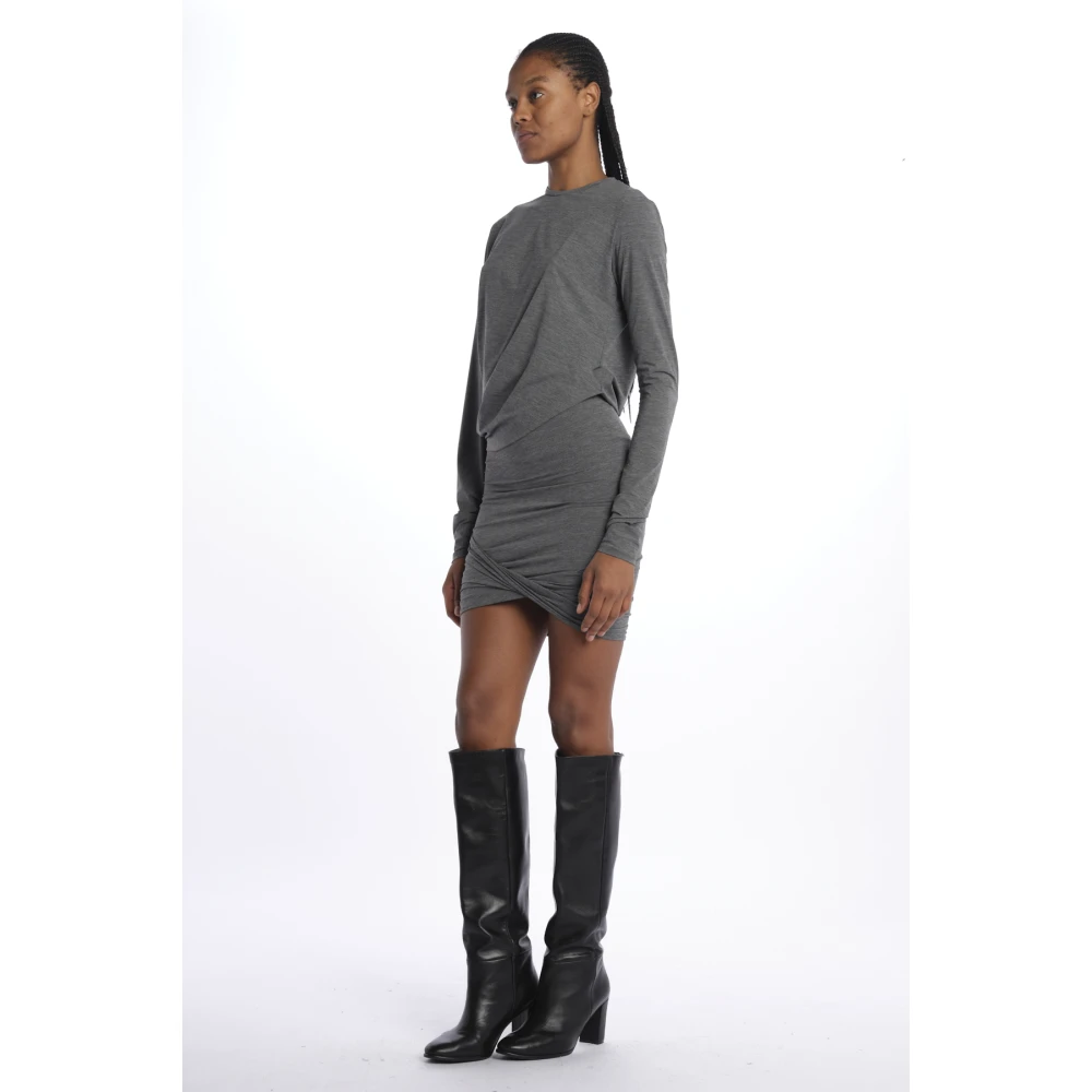 Amazuin Grijze Crossover Mini Jurk Gray Dames