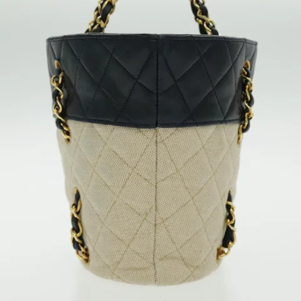 Chanel Vintage Pre-owned Canvas totes Beige Dames