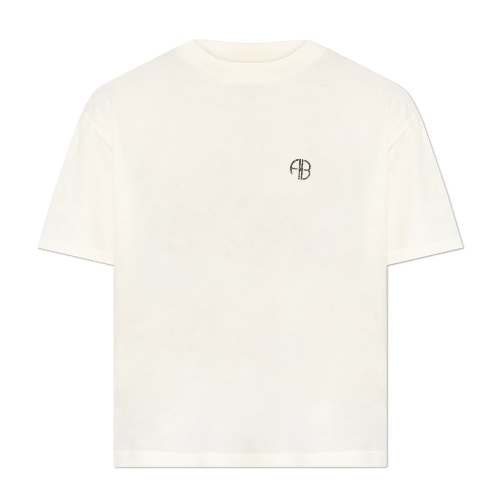 Anine Bing Women's Beige T-Shirts, L, Wagner T-Shirt