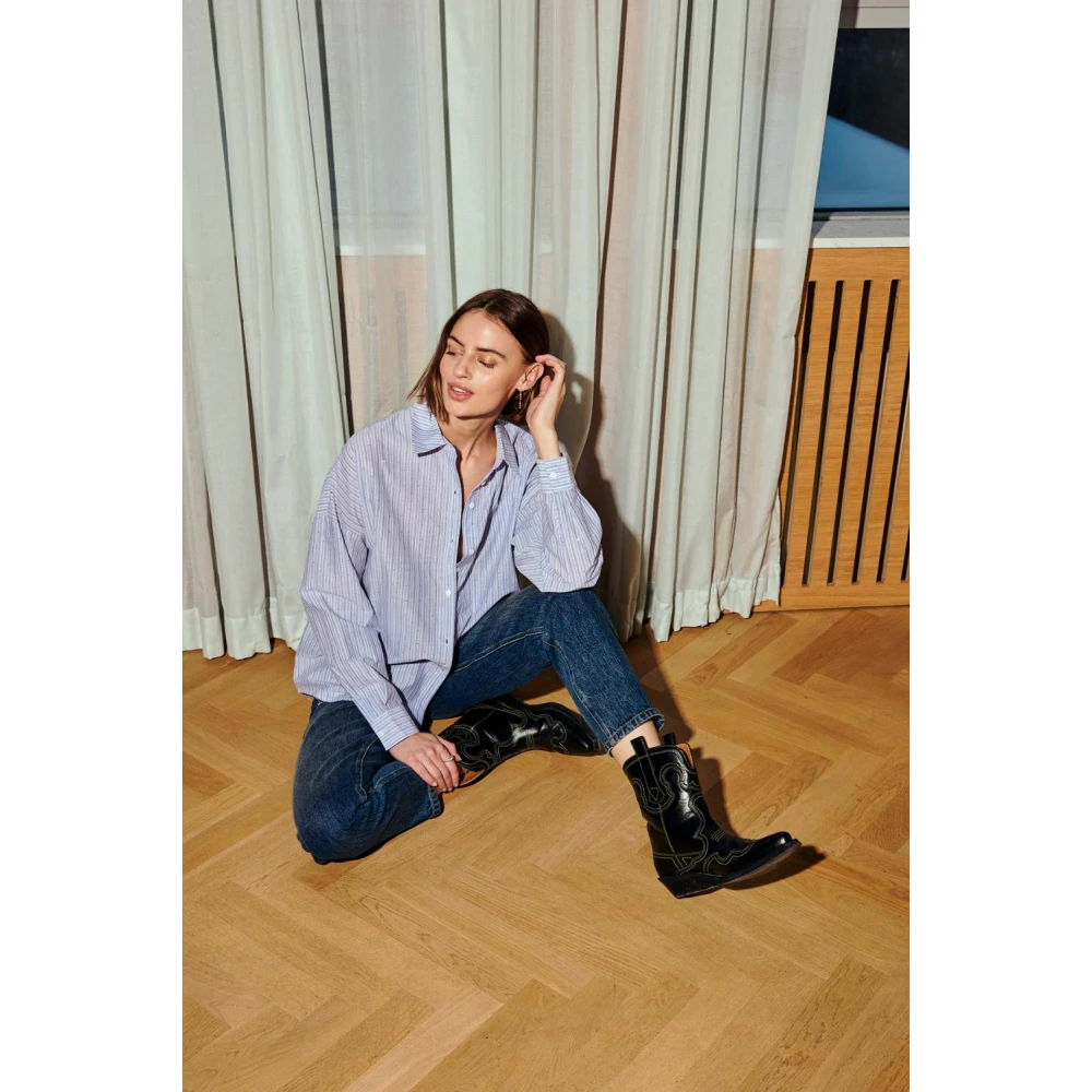 Freequent Chambray Blouse Fqfeline Stijl Blue Dames