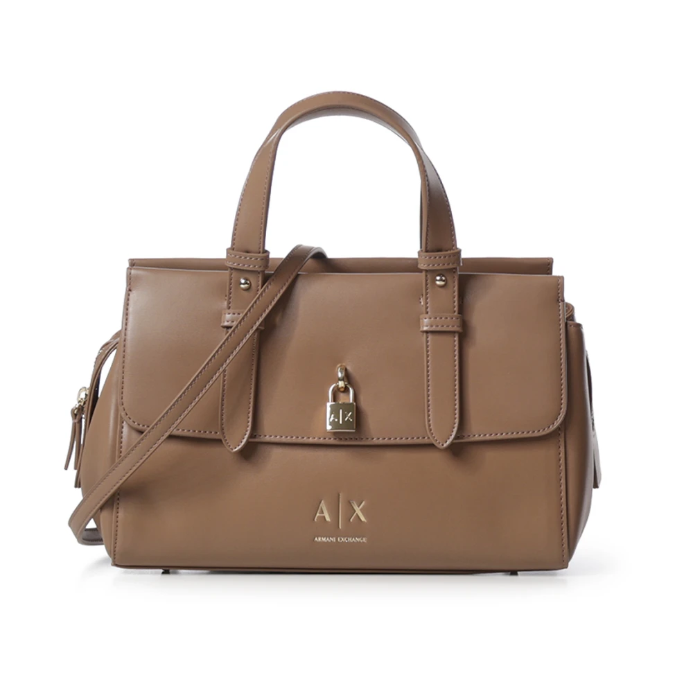 Armani Exchange Donna Camel Borsa Shopping Con Logo - Immagine 3