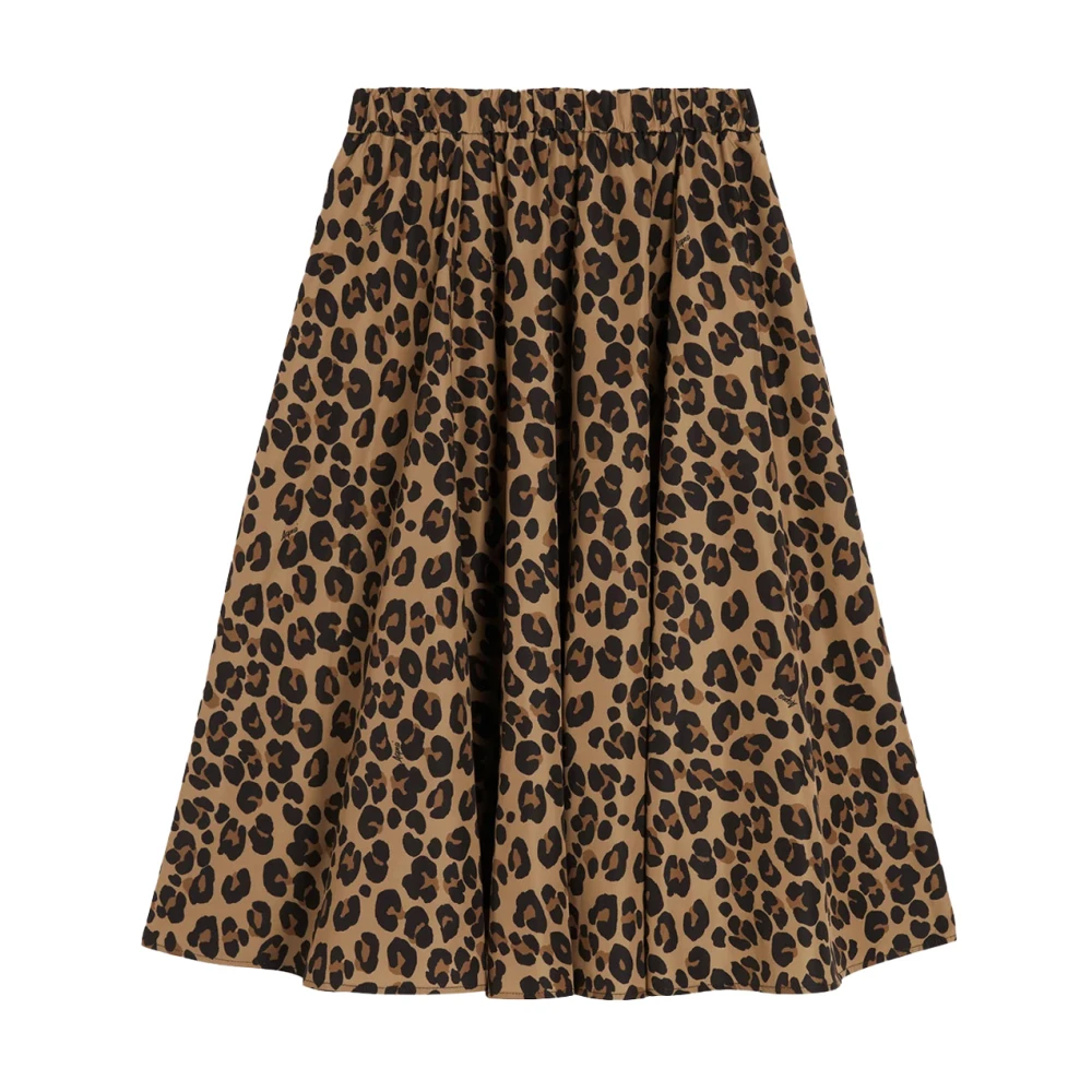 Aspesi Wehi Luipaardprint Flared Rok Multicolor Dames