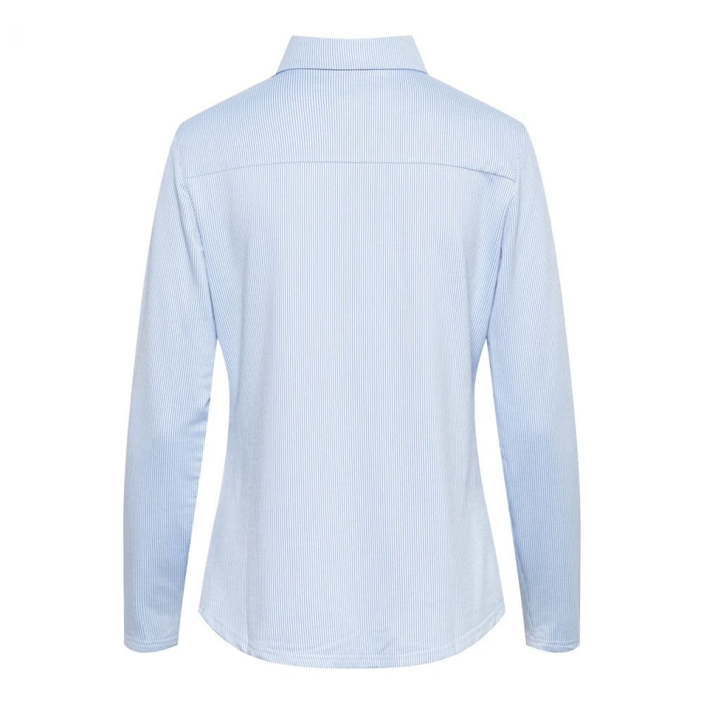 &Co Woman Overhemd met lange mouwen effen kleur Blue Dames