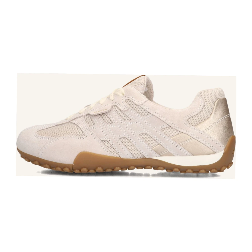 Geox Vrouw Beige Schoenen Dames, 40 Eu, Leer, D Snake Original