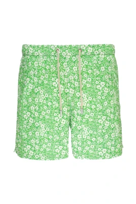 Blommiga badshorts med dragsko