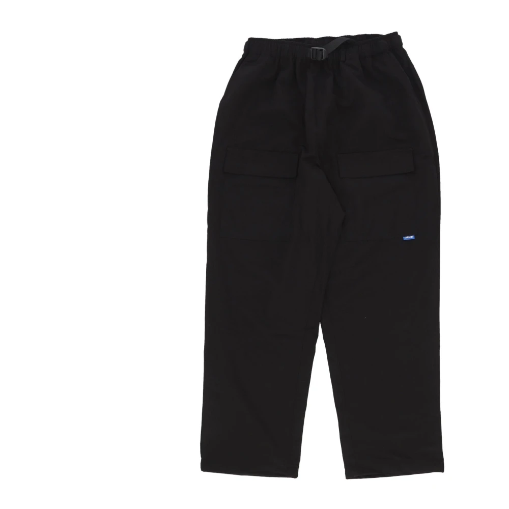 Usual Zwarte lichtgewicht mesh broek met zakken Black Heren