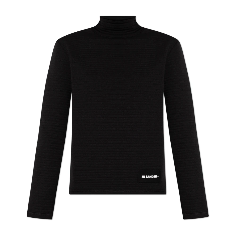 Jil Sander Top met logo Black Dames