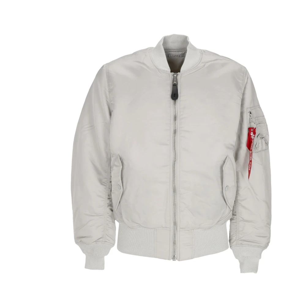 Alpha Industries Gray Reversible Bomber Jacket Pastel Grey - Male - Bomber Jackets - Xl - Jackets