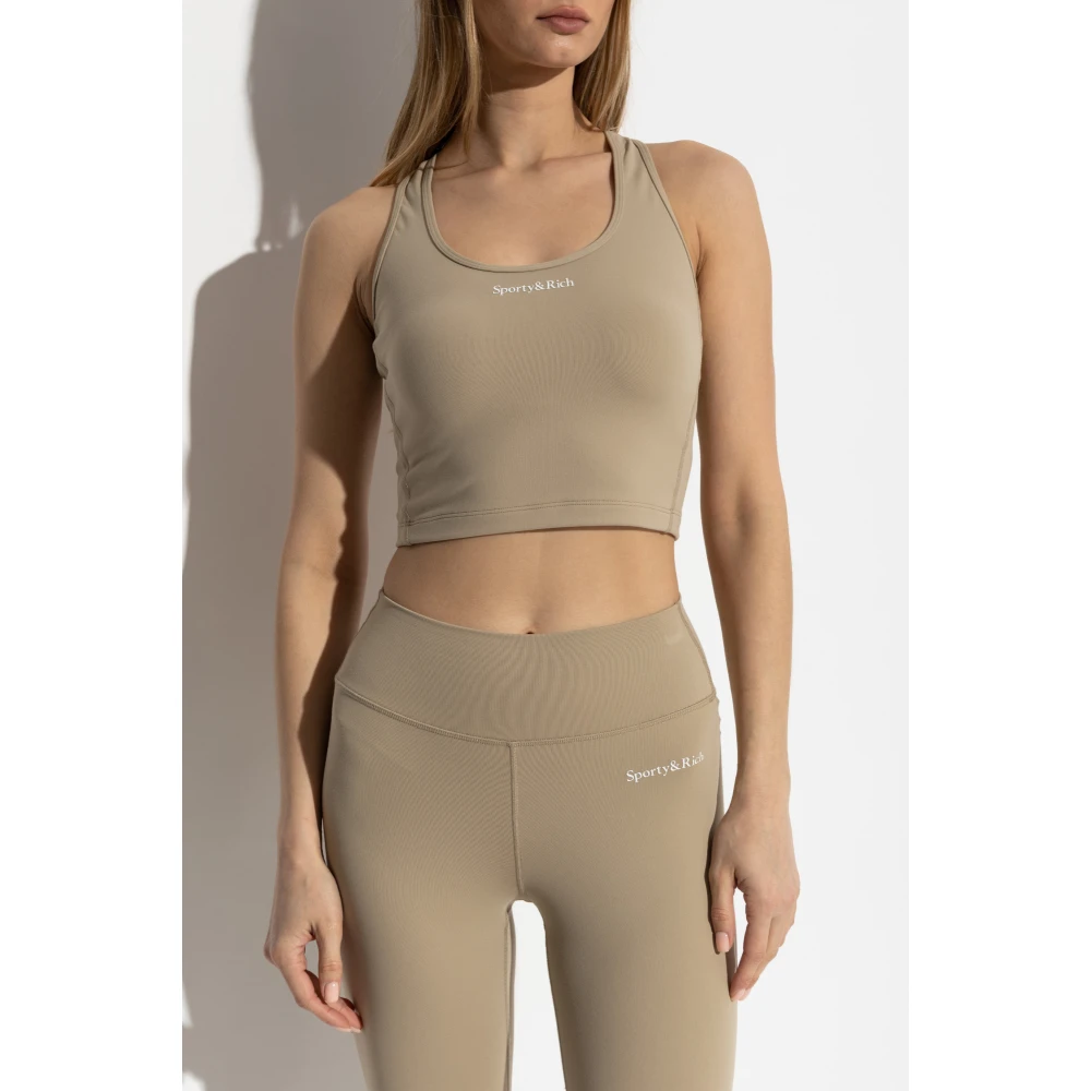 Sporty & Rich Top uit de Core-collectie Beige Dames