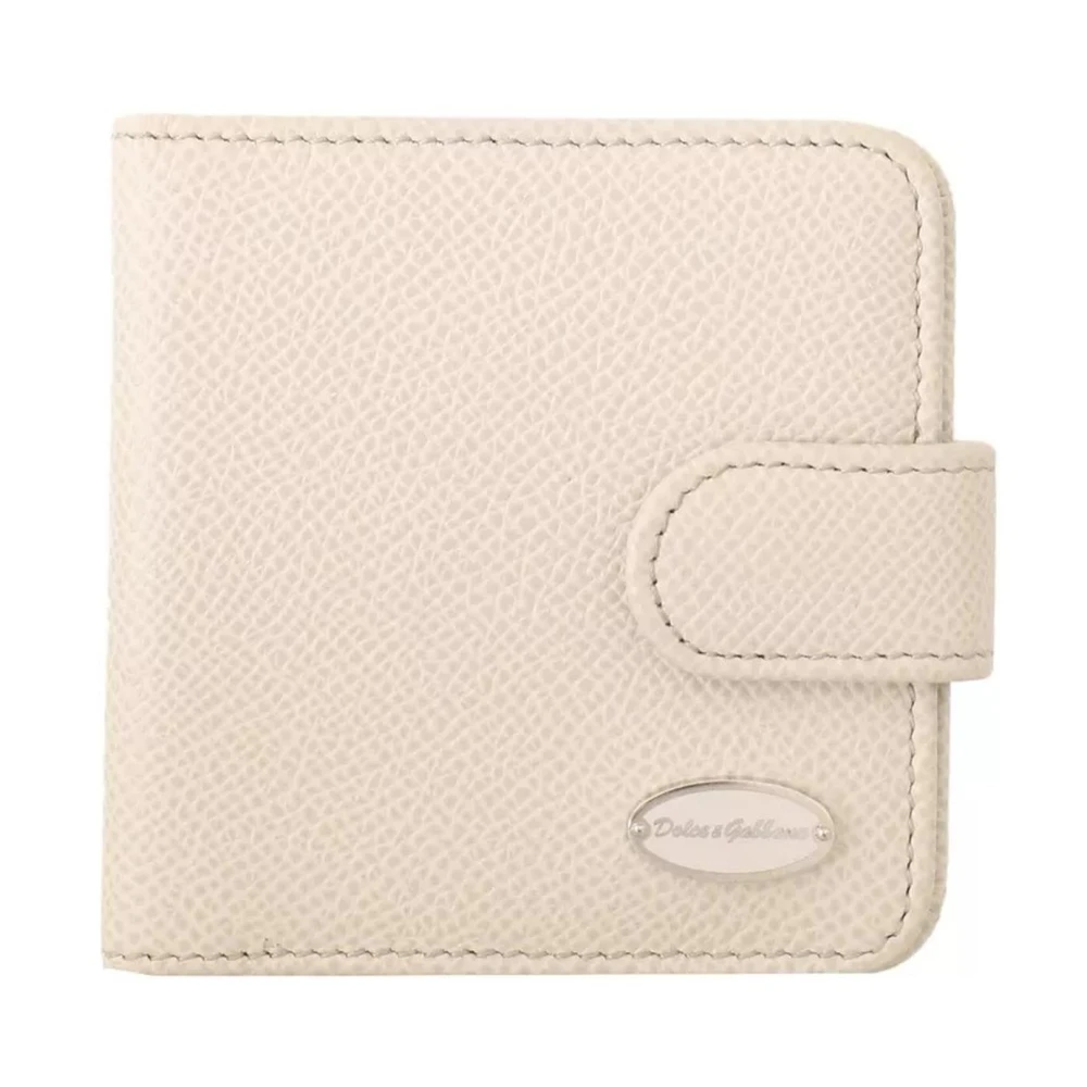 Dolce & Gabbana Witte leren condoomhoes portemonnee White Heren