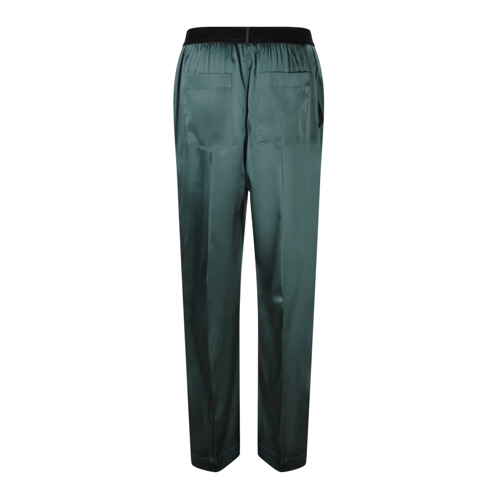 Tom Ford Groene Zijden Broek Elegante Stijl Green Dames