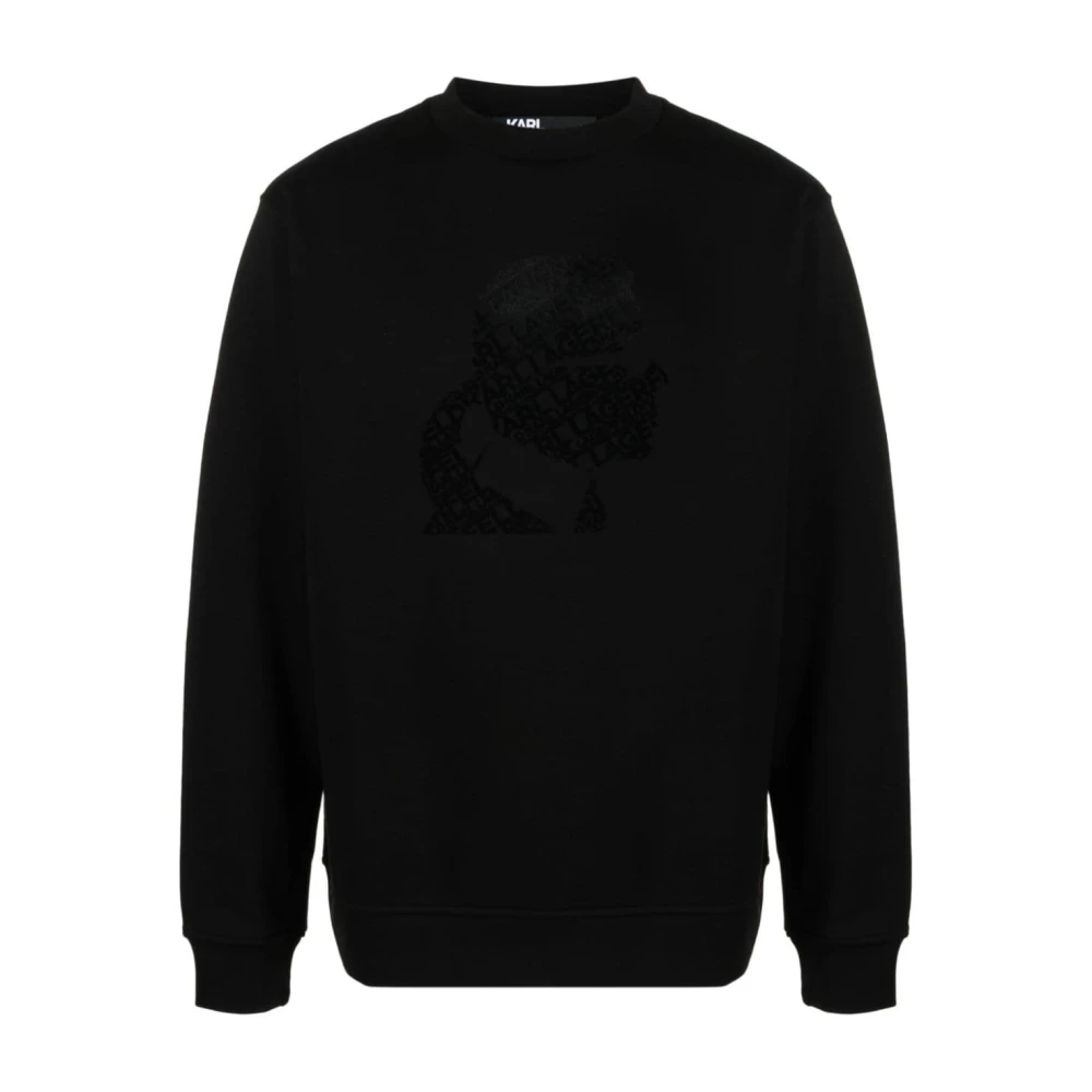 Karl Lagerfeld Ikonik Karl Crew-Neck Sweatshirt Black Heren