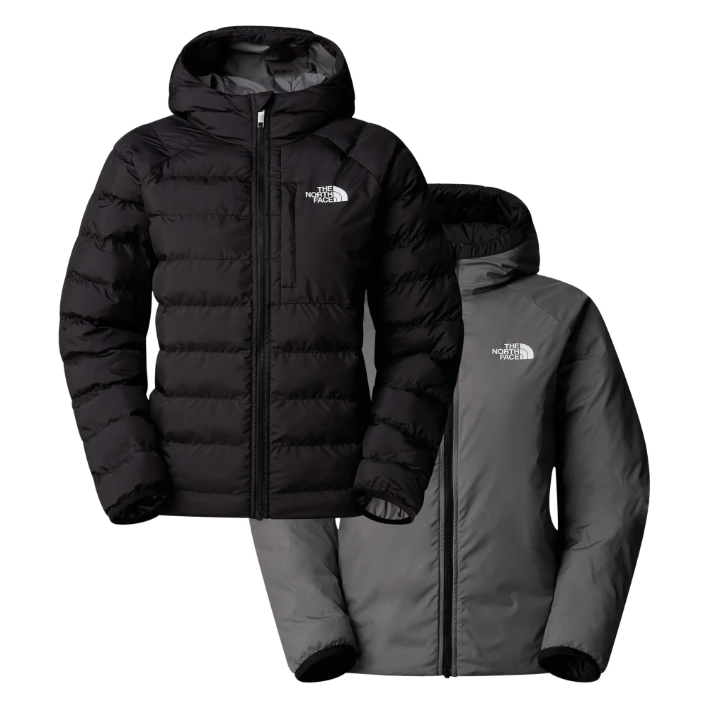 The North Face Boys Black Winter Jackets, Xs, Reversible Perrito Hooded Jacket In