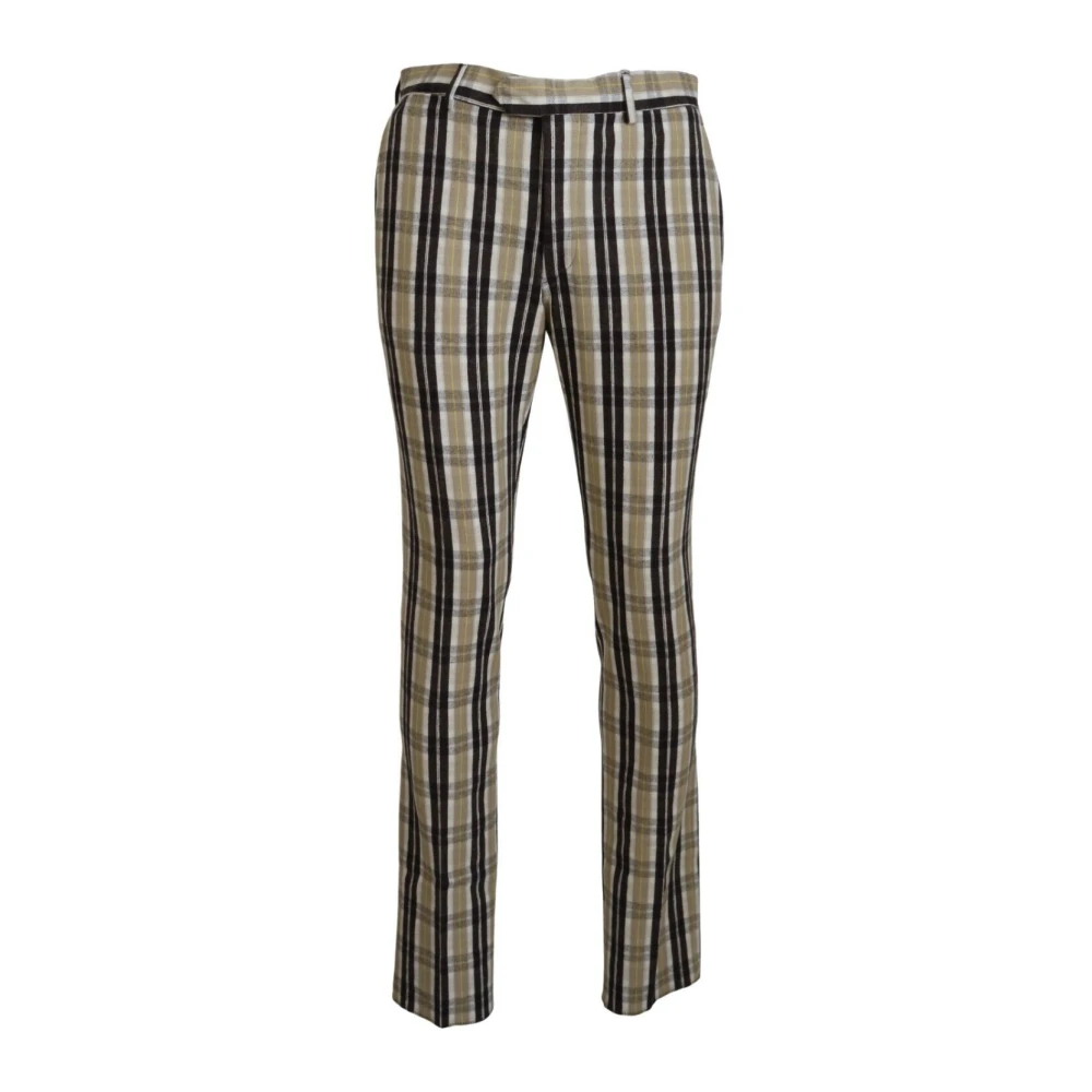 Bencivenga Chique Multicolor Geruite Katoenen Broek Multicolor Heren