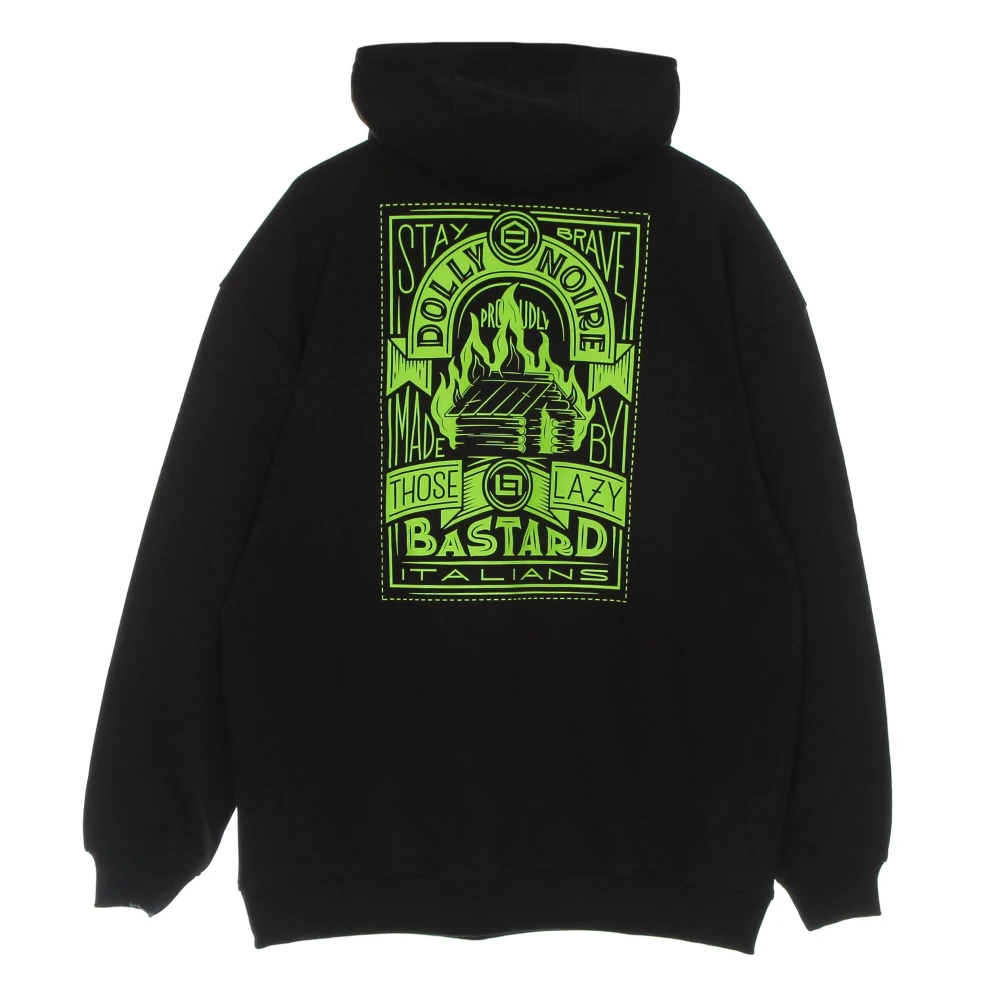 Dolly Noire Zwarte Oversized Hoodie met Kangoeroezak Black Heren