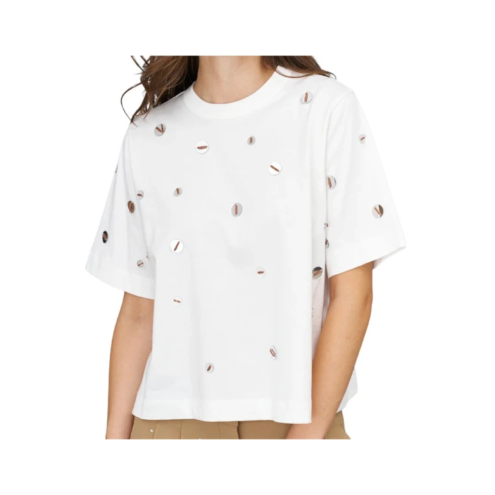 Alysi Spiegel T-shirt Beige Dames