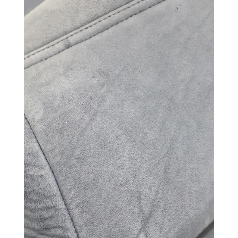 Rick Owens Pre-owned Suede outerwear Blue Dames
