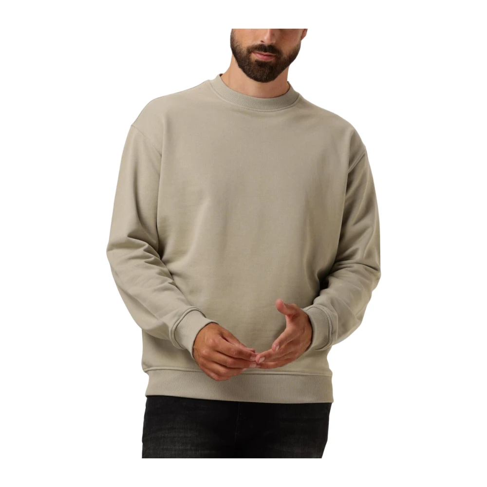 Pure Path Groene Loose Fit Crewneck Sweater Green Heren