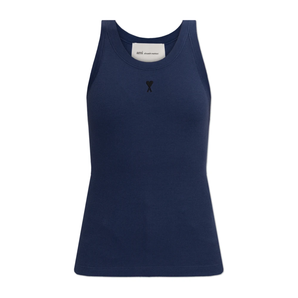 Ami Paris Donna Blu Ami De Coeur Tanktop
