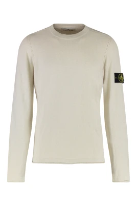 Crew-neck bomullsblandning tröja