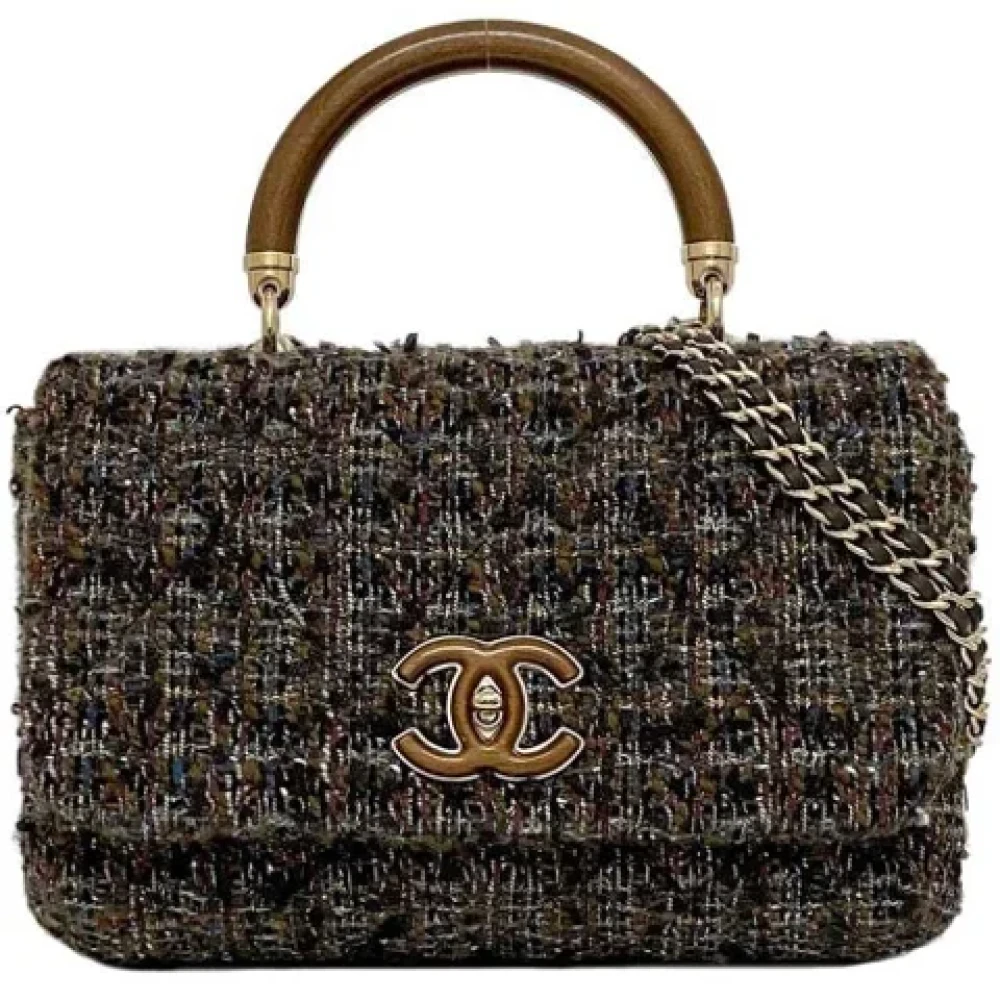Chanel Vintage Pre-owned Fabric chanel-bags Brown Dames