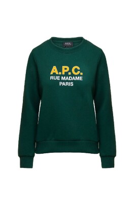 sweatshirt-vert-a-col-rond-avec-logo