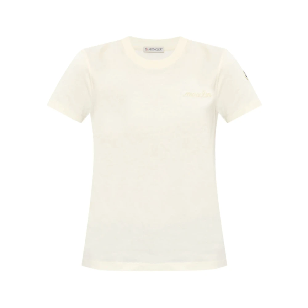 Moncler - Tops > T-Shirts - White - Moncler - Modalova