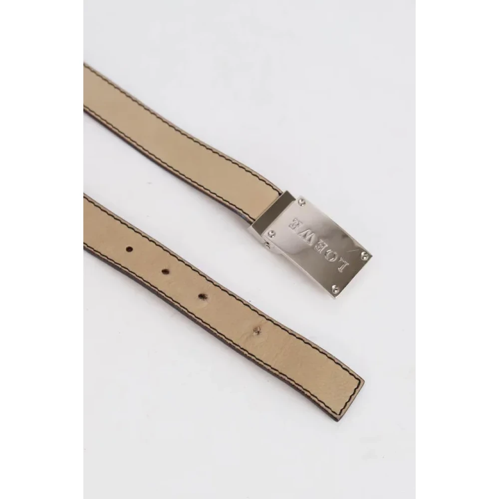Loewe Pre-owned Leather belts Beige Dames