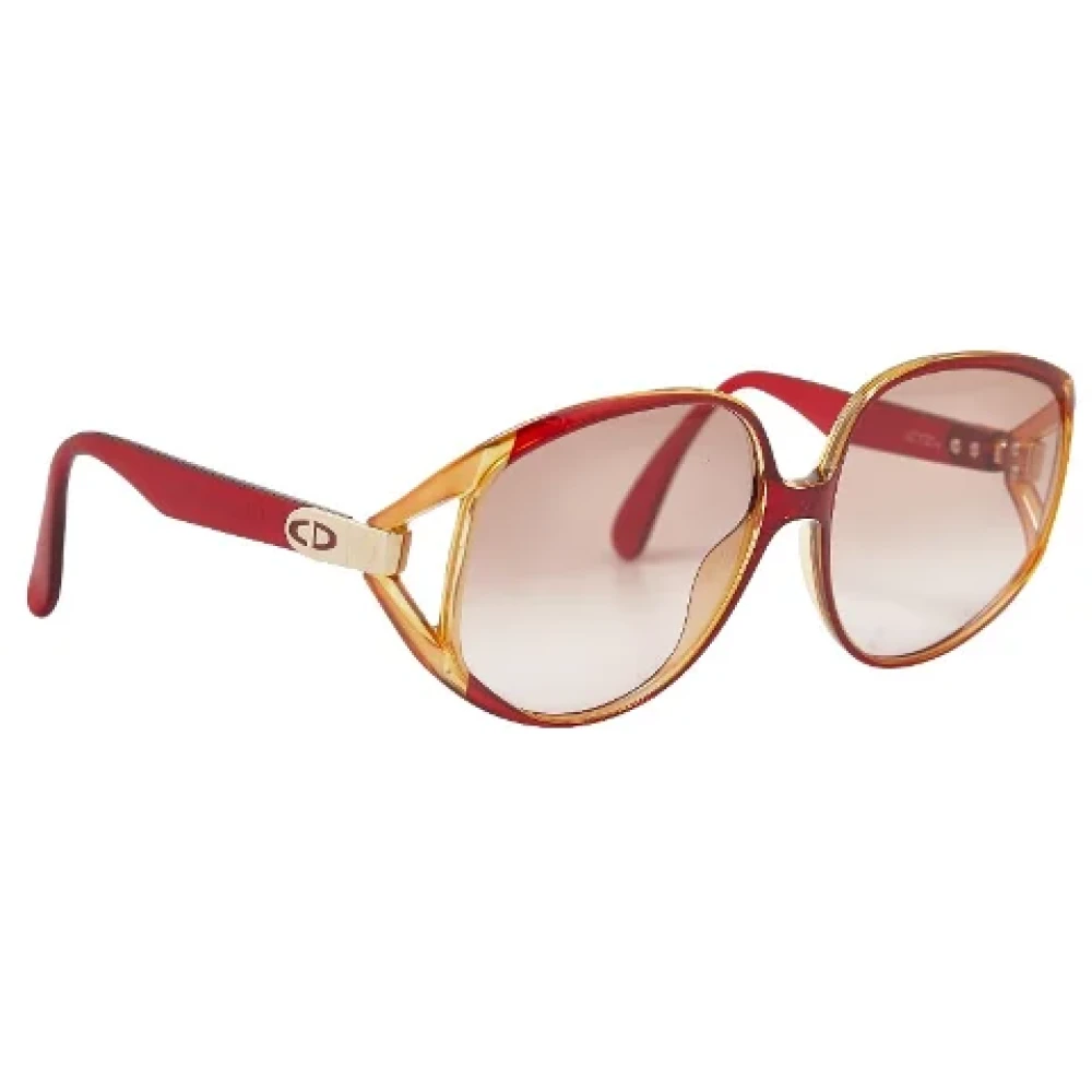 Dior Vintage Pre-owned Plastic sunglasses Red Dames