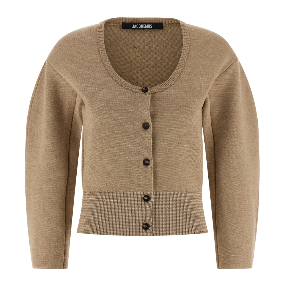 Jacquemus Beige Cardigans, Female, 2XS, Le Gilet Doppio Cardigan