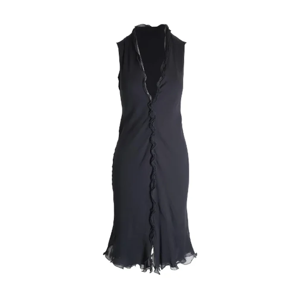 Armani Pre-owned Silk dresses Black Dames