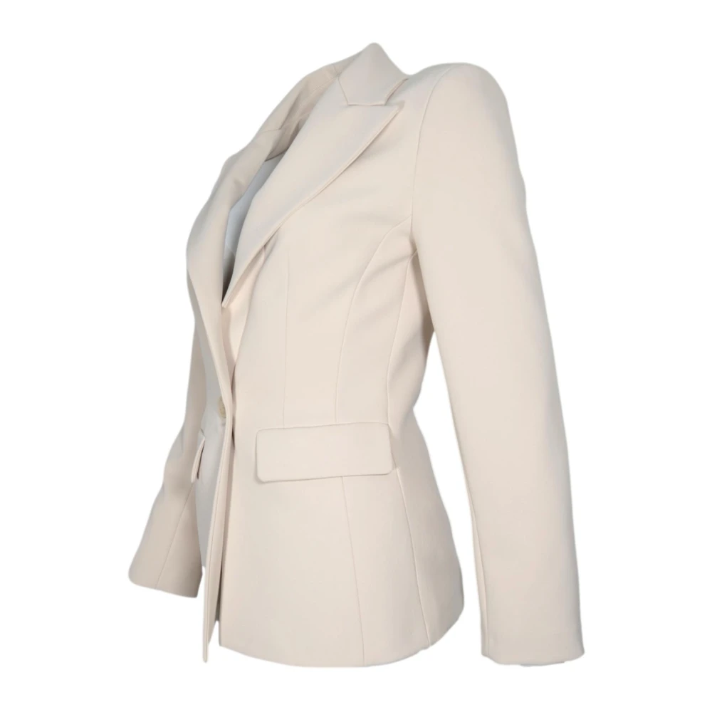 Kaos Stretch Crepe Jas Ivoor Beige Dames