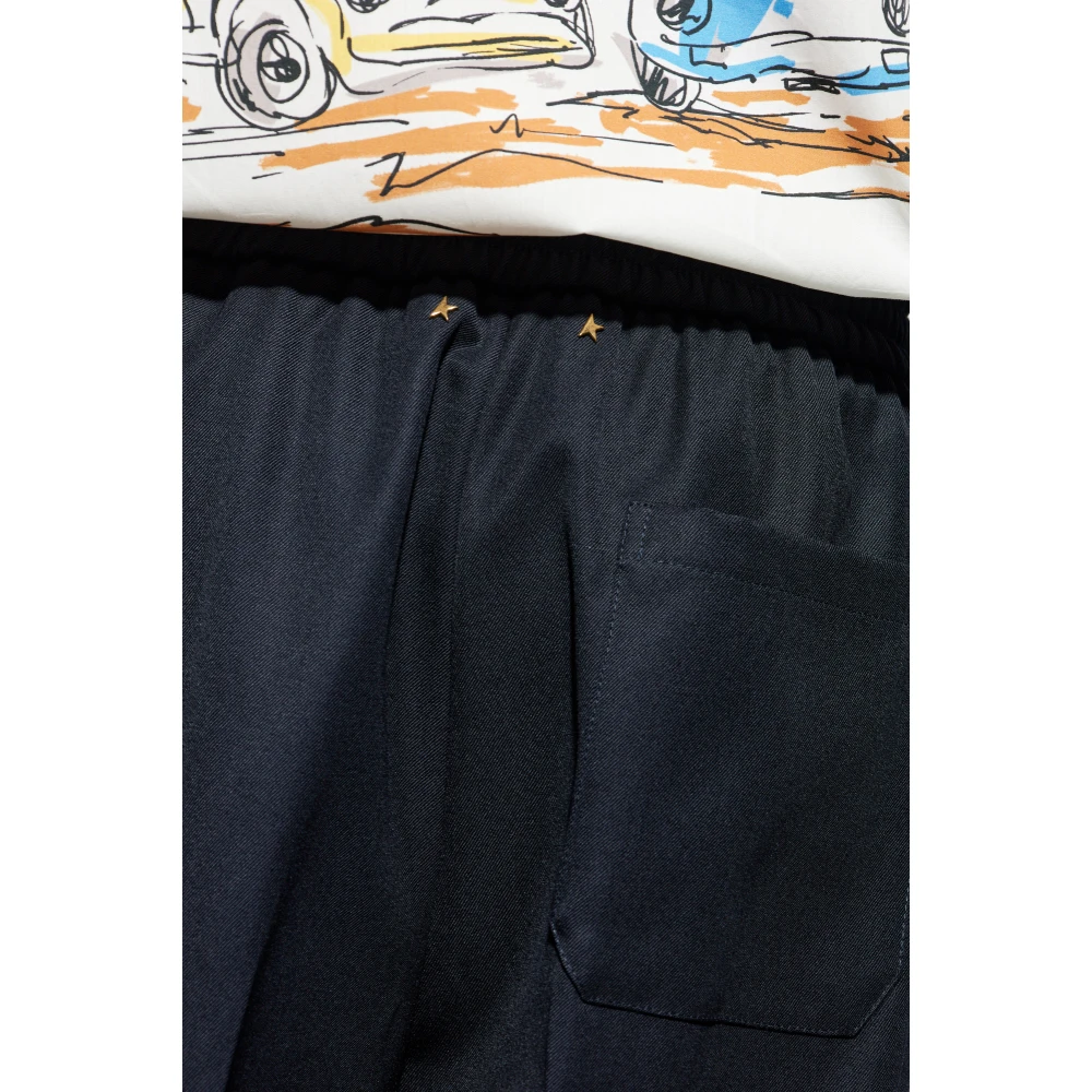 Golden Goose Creased Trousers Blue Heren