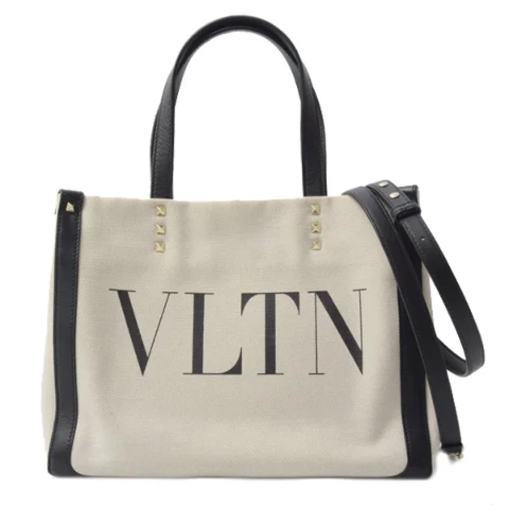 Valentino Vintage Pre-owned Canvas handbags White Dames