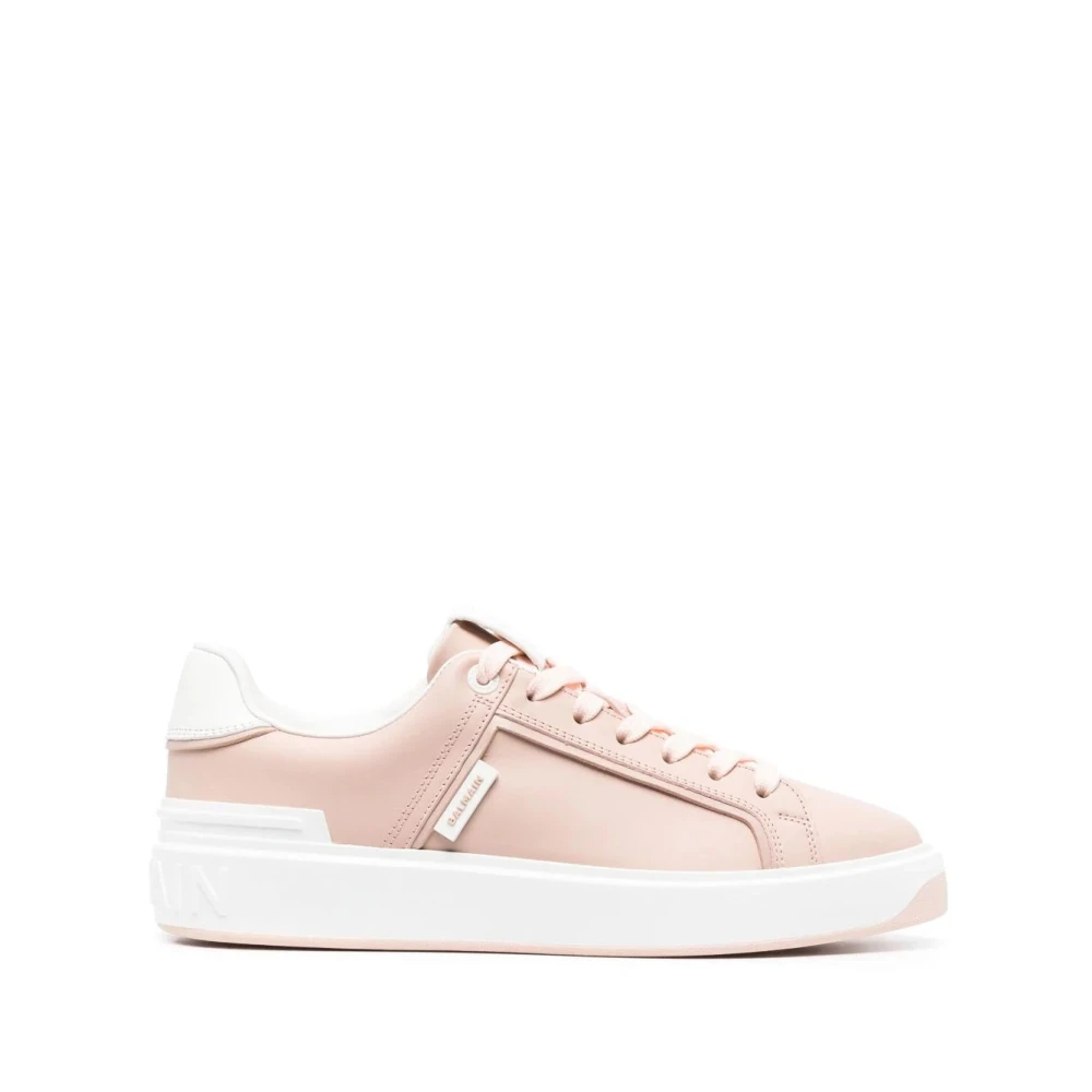 Balmain Beige B Court-Perforated Trainers - Female - Sneakers - 8 Uk - Shoes