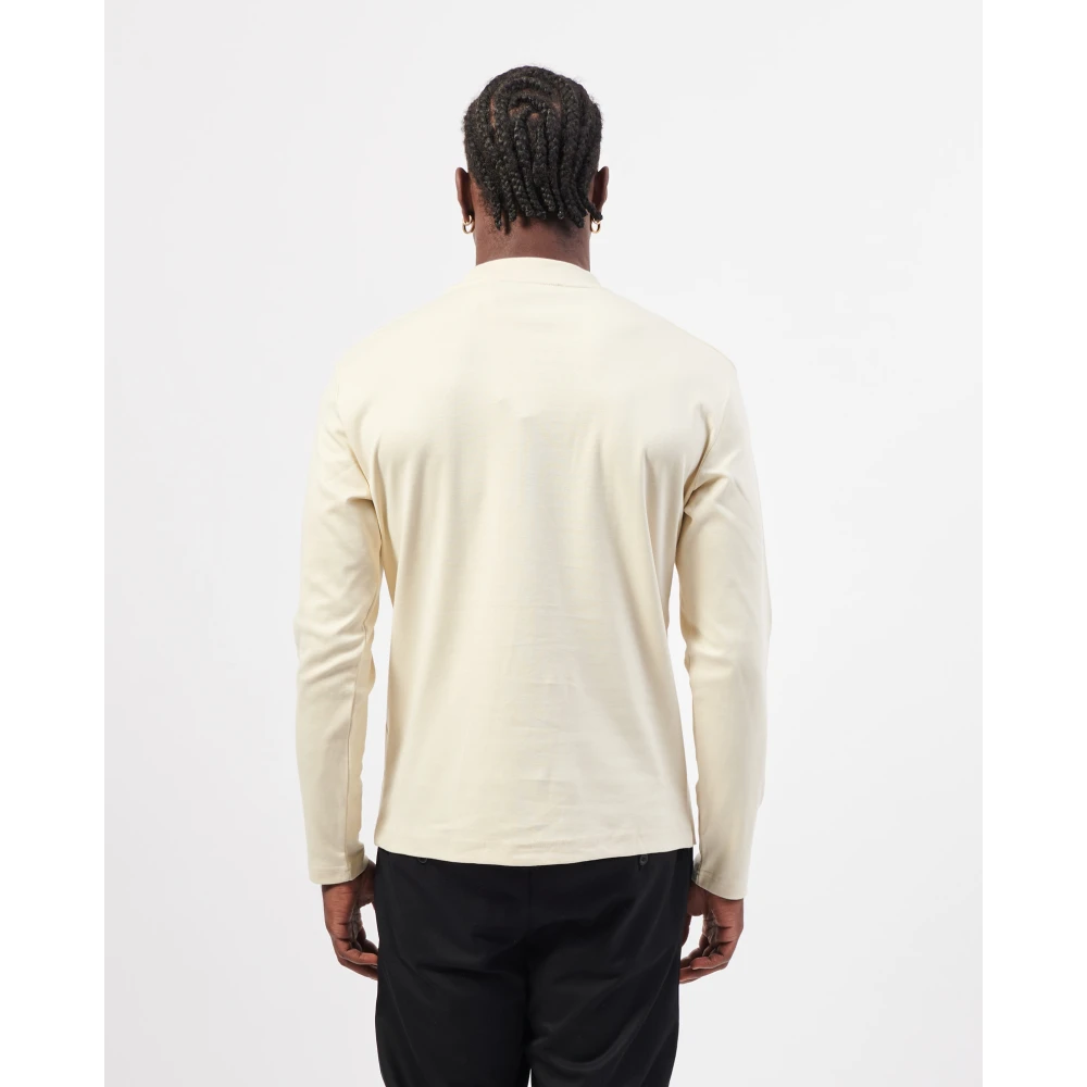 Richmond Wit langemouw ronde hals shirt White Heren