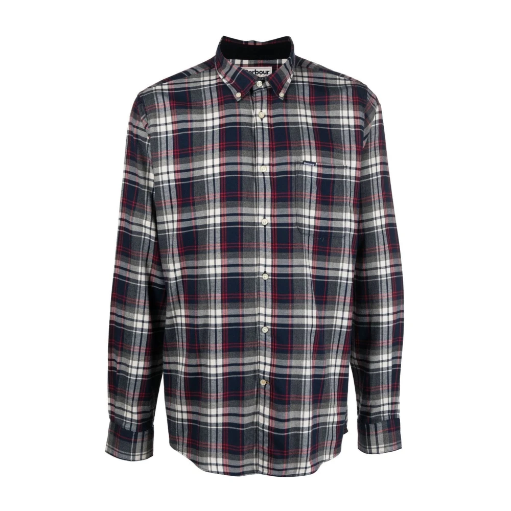 Barbour Blauw Geruit Knoopshirt Multicolor Heren