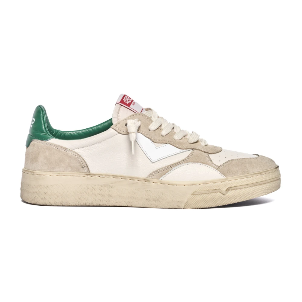 4B12 Witte Leren Sneakers Urban Stijl Heren Schoenen Veelkleurig Multicolor