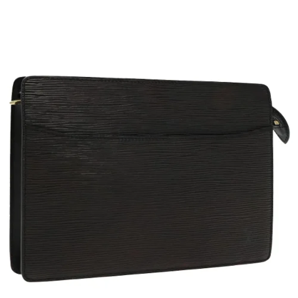 Louis Vuitton Vintage Pre-owned Leather clutches Black Dames