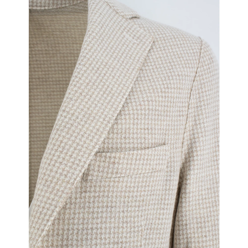 Eleventy Melange Single-Breasted Jacket Beige Heren