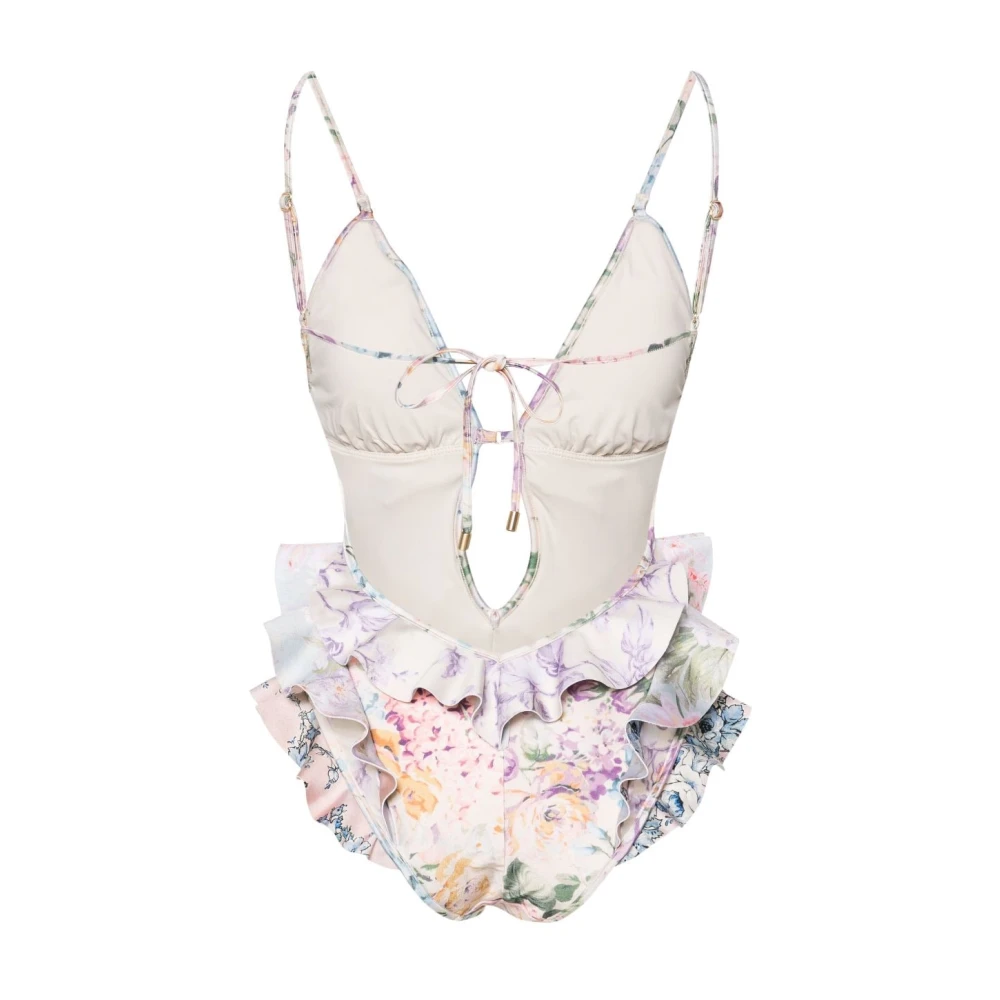 Zimmermann Bloemenprint Gerimpelde Duikbadpak Multicolor Dames